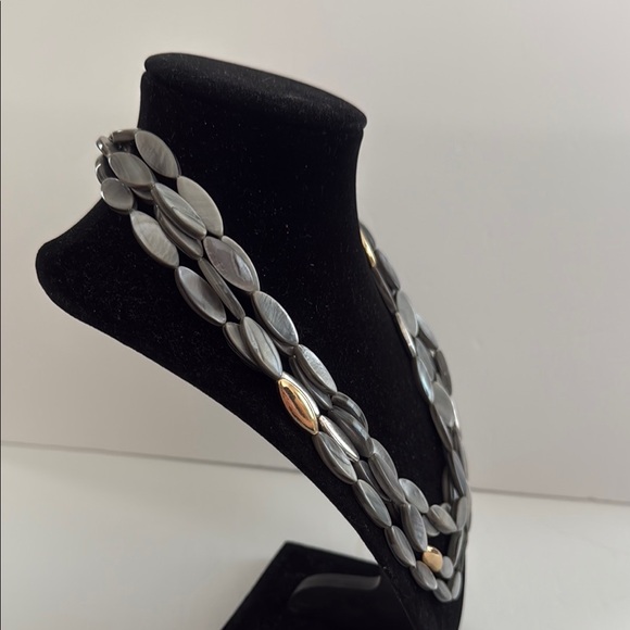 New Chico’s Elegant Multi-Strand Silver and Gold Necklace - Picture 4 of 10